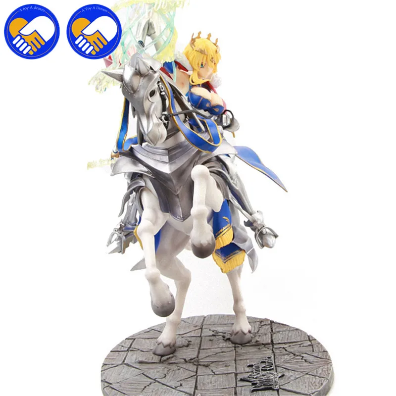 Аниме FGO Fate/Ночной меч Lancer Altria Pendragon Saber. Abyss kurodragon Excalibur Белая лошадь фигурка рыцаря