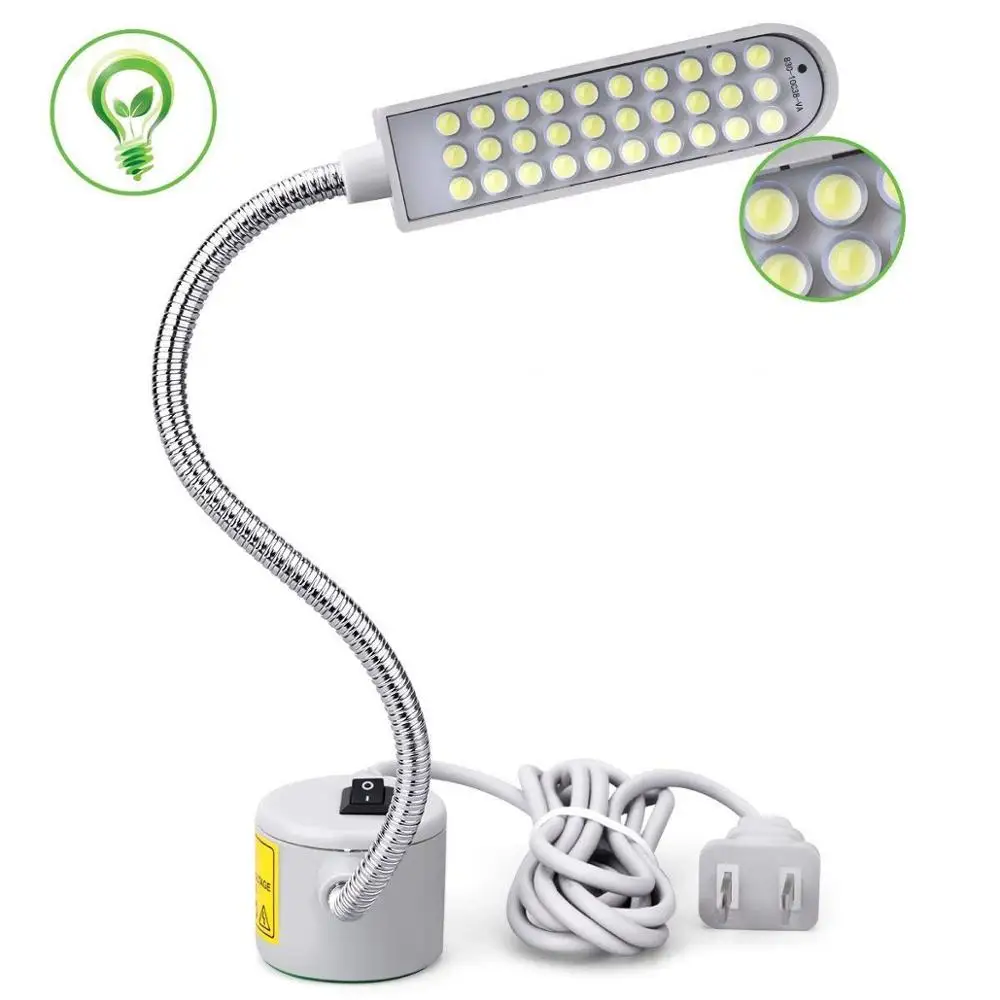 

LED Machine Sewing Light 110v 220v 30 LED Working Lamp Lights with Magnetic Mounting Base for sewing gooseneck tools accessories