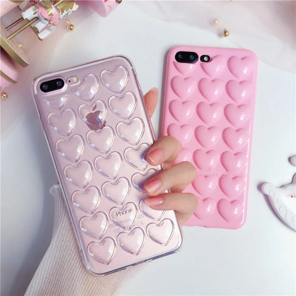 Moskado 3D Love Heart чехол для телефона для iPhone 11 7 6s Plus мультяшный Модный чехол с ремешком для iPhone X XS Max XR мягкий чехол