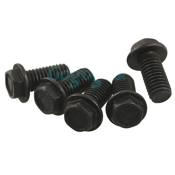 5PCS 8mm Hex Head Flange Left Hand Thread Reverse Screws Bolt For Drill