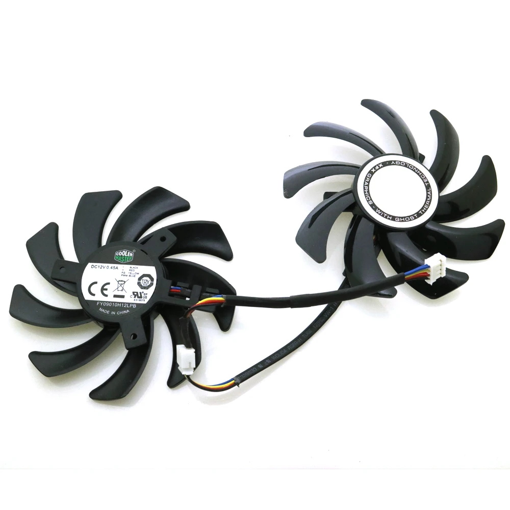 Бесплатная доставка 2 шт./лот FY09010H12LPB DC12V 0.45A 86 мм VGA вентилятор 4Pin для XFX R9 280X 270X 290X