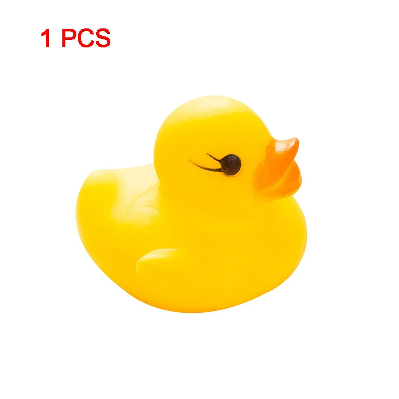 10pcs/lot 3.5*3.8cm Small Baby Kids Rubber Ducks Bath Toys Bathe Room Water Fun Game Playing Newborn Boy Girl Toys for Children 6