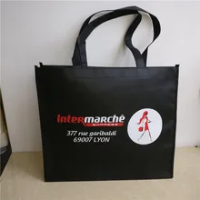 1000 шт./лот Рекламные продуктовый многоразовые нетканые сумки пользовательские печатных логотип компании для супермаркет сумка