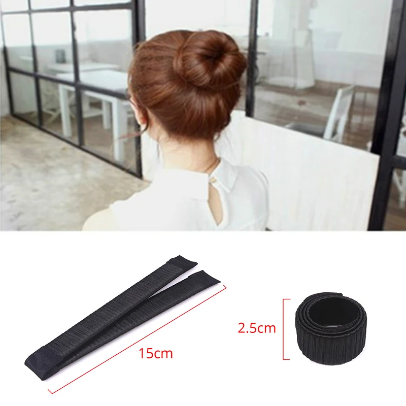 

5.9 inch/15CM Girls Wig Hair Curls Accessories Bud Ball Hair Band French Periwig Tool Twist Kids Bun Maker Child Drop Ship