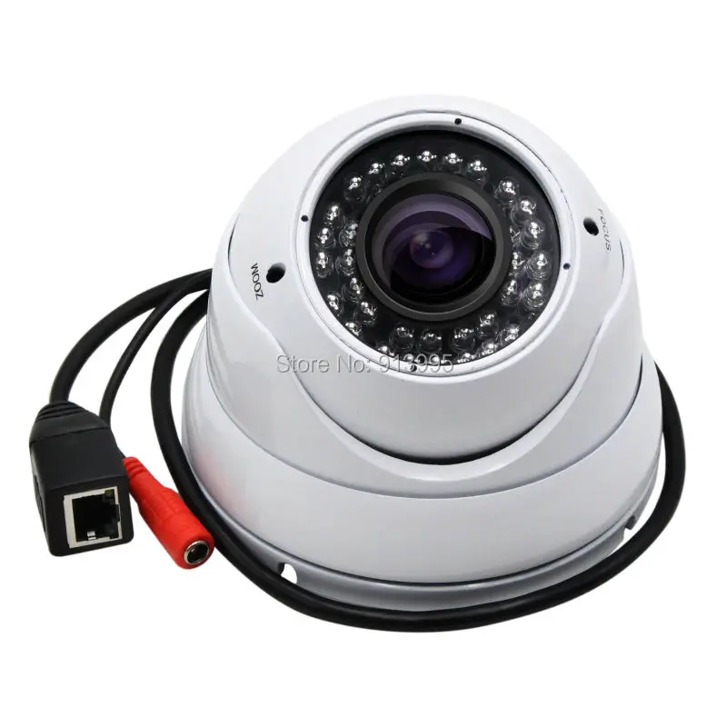 Открытый купольная IP камера Камера водонепроницаемый видеонаблюдения 1,0 Onvif ИК 35 м ночного видения 2,8-12 мм объектив с переменным фокусным расстоянием купольная IP камера Камера