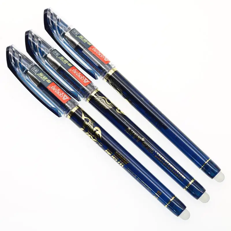 Волшебное перо! Можно протирать синий и черный чернильный карандаш, волшебная ручка, принадлежности для офисного оборудования(3 ручки 0,38 мм-10 только добавить 0,5 мм - Цвет: B