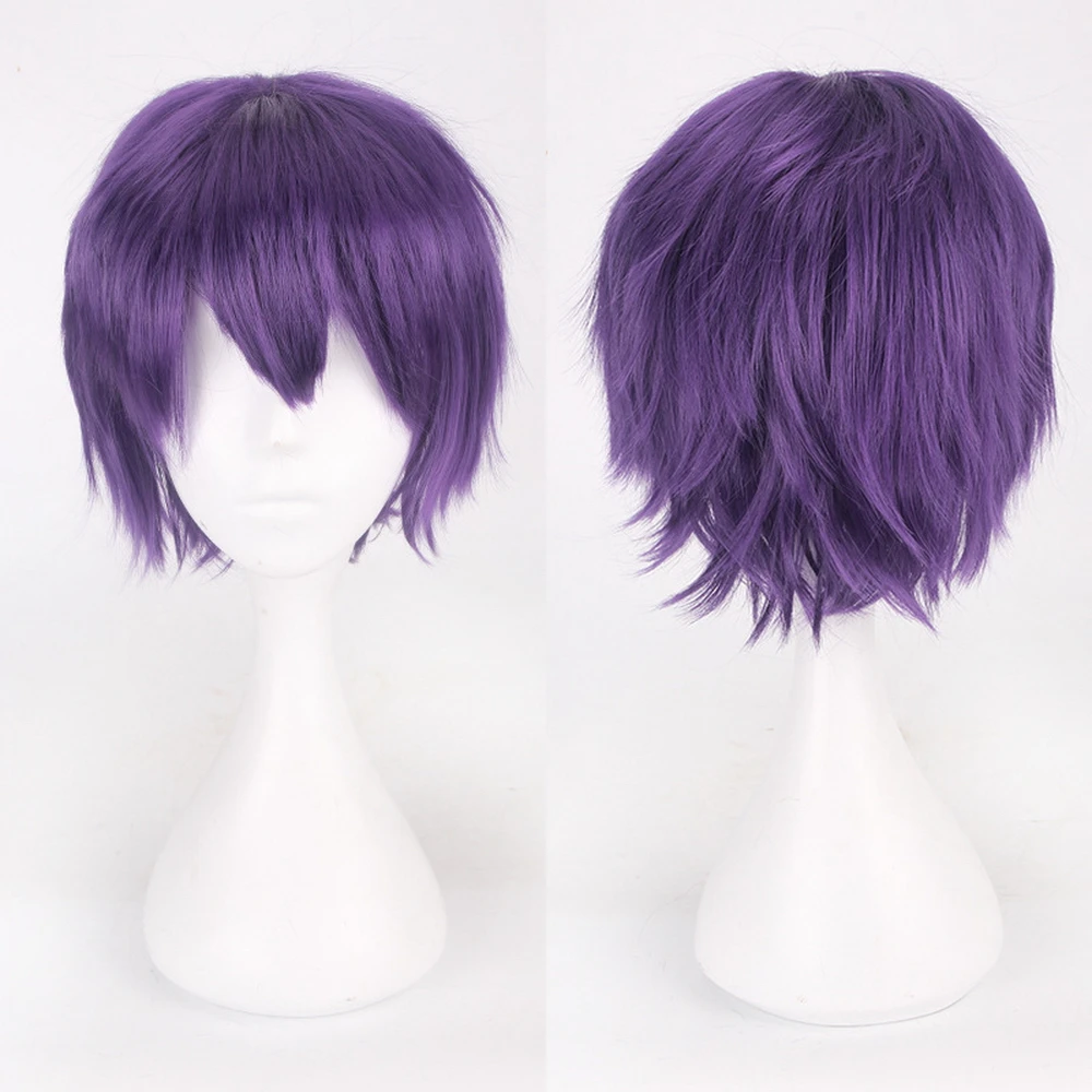 Cosplay&ware Fashion Short Cosplay Wig Men Heat Resistant Synthetic Hair Halloween Costume Party Wigs & Free Cap -Zentai shop online HTB1cDWZatfvK1RjSszhq6AcGFXak.jpg