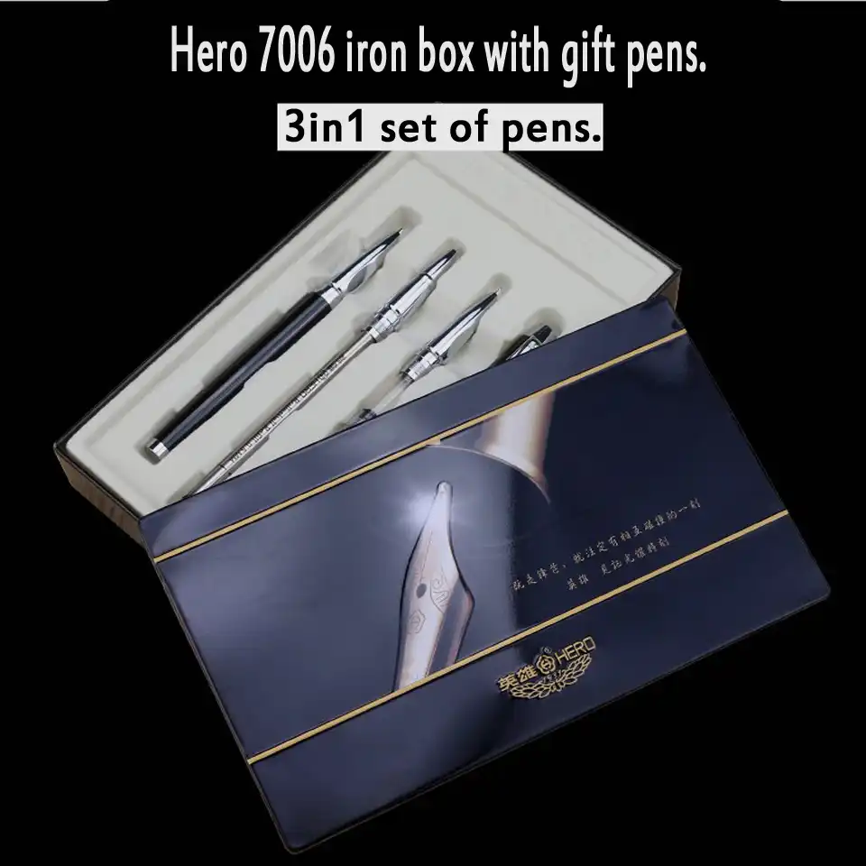 Ручка перьевая металлическая 3 в 1 с подарочной коробкой 0 5 мм|metal fountain pen|high quality