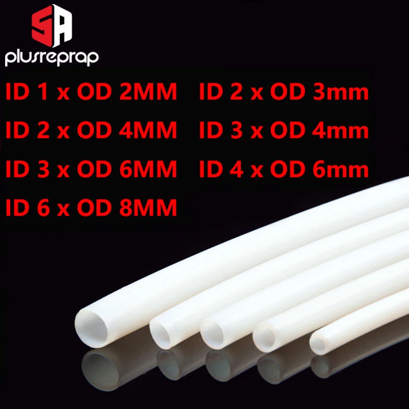 Tubo De Ptfe Accesorios Impresora De 3d 3mm Id 4mm Od Tubo De Ptfe Accesorios Impresora De 3d 3mm Id 4mm Od