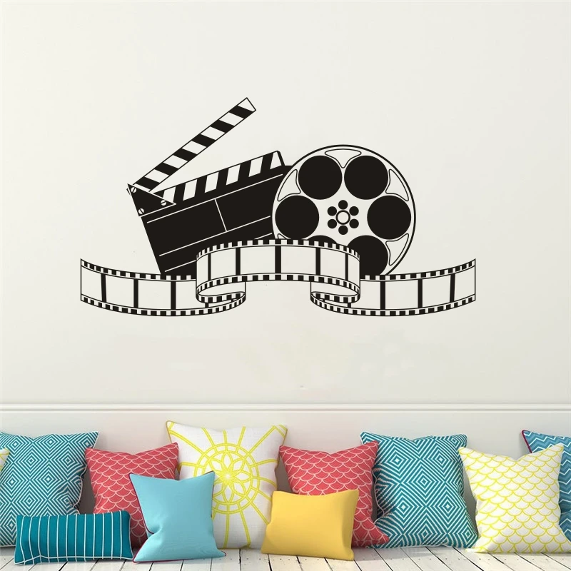 

Vinyl Wall Decal Filming Art Movie Wall Sticker Cinema Decoration Modern Design Film Wallpaper Movie Film Show Wall Murals W152