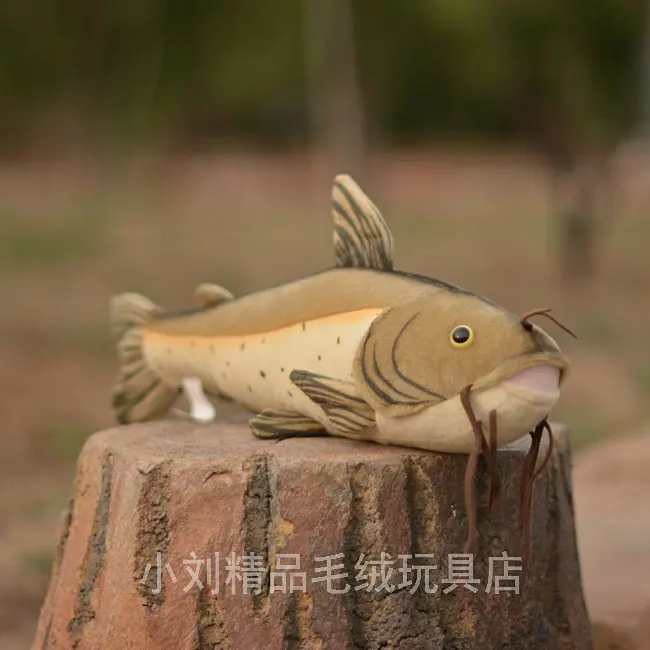 ของเล่นเด็กของขวัญขนสัตว์ปลาดุกตุ๊กตาจำลอง Channel Catfish สัตว์ Plush