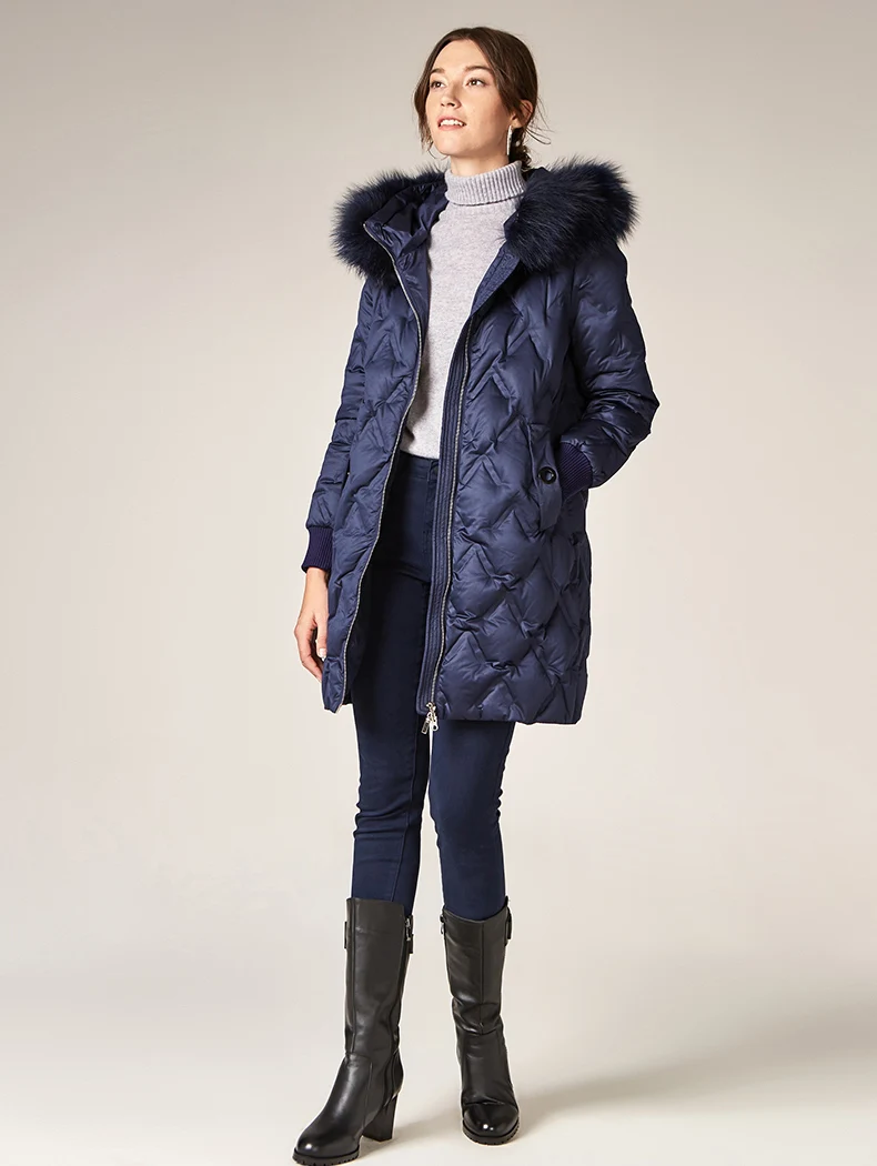 Brand Down Jacket 2019 Winter New Ms Down Jacket Fox Fur Collar White Duck Down Coat FemaleThickening Women's Winter Jackets  (4)