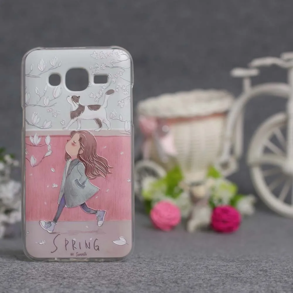 Роскошный чехол для samsung Galaxy J5 2015 J500 J500F 3D Рисунок мягкий силиконовый телефона