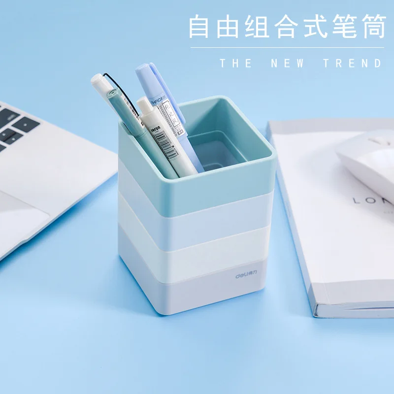 

Fashion Creative Nordic Simple Style Gradient Color Pen Holder Combination Adjustable Pen Holder Multi-function Storage Tool