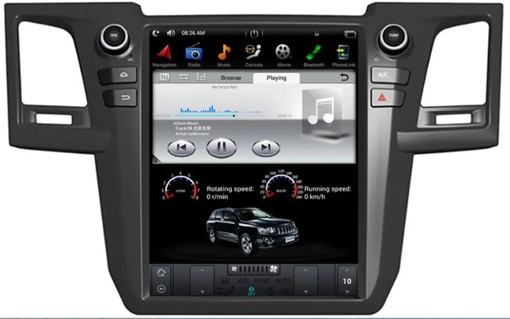 

2019 12,1 "Tesla Тип Android 7,1 Fit TOYOTA Fortuner/Revo 2004-2012 2013 2014 2015 Авто/C DVD плеер автомобиля навигация GPS радио