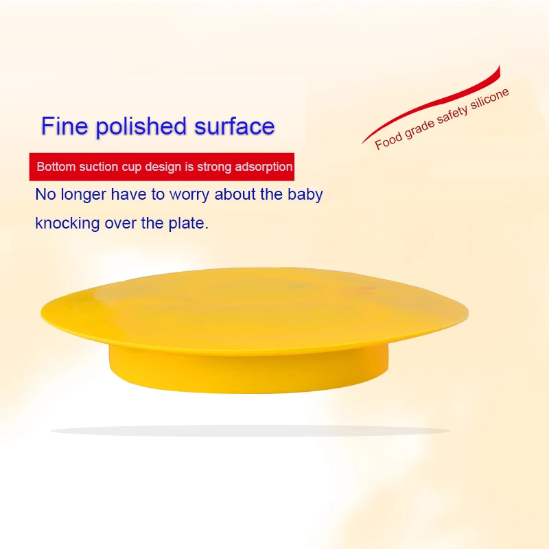 Fashion Baby Silicone Plate Solid Feeding Bowls Plates Suction Children Tableware Food Containers Anti Slip Kids Dishes Eating