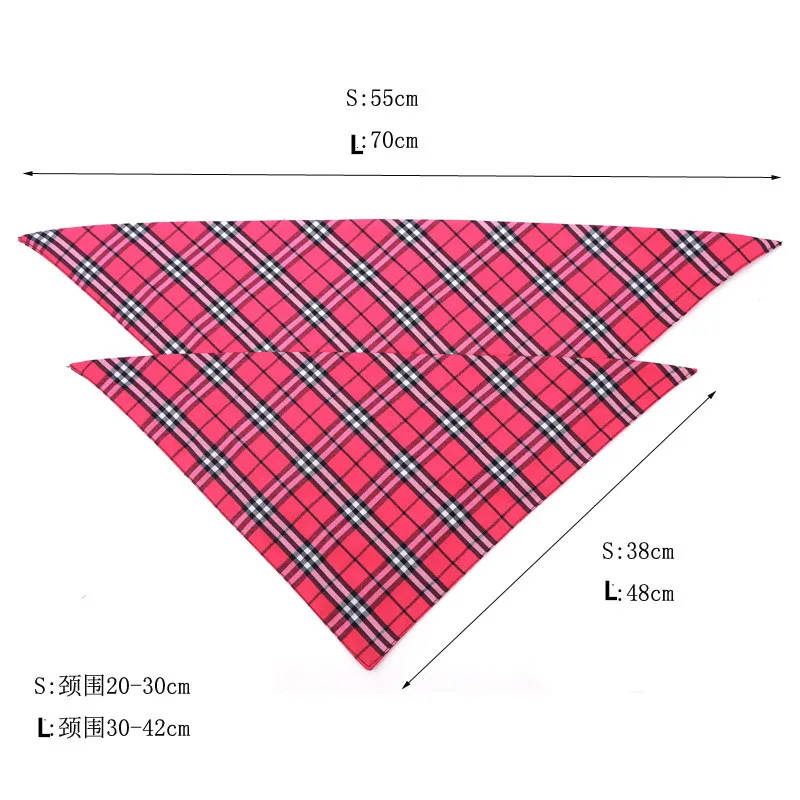 Клетчатая Цветочная звезда узор хлопок мягкая ткань собака бандана щенок кошки треугольная повязка нагрудники для домашних животных аксессуары для домашних животных S L