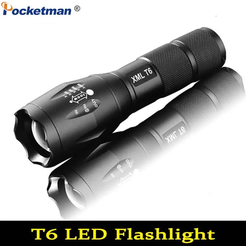 Фонарик светодиодный 6000 люмен XM L T6|tactical flashlight|led tactical flashlightzoomable flashlight |