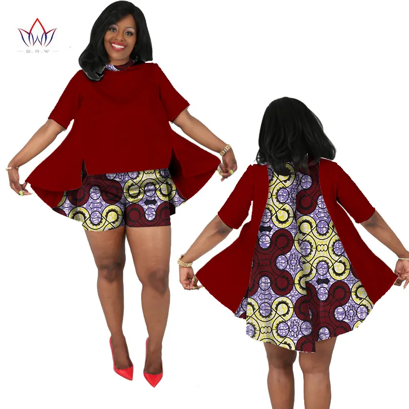 2019 African Print Summer Sets for Women Bazin Plus Size African Set ...