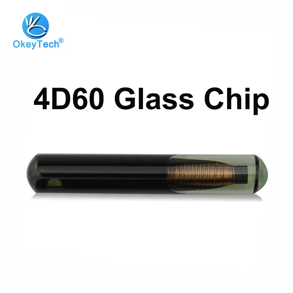 

OkeyTech Original 4D60 Glass Chip Transponder Car Key Tube Blank 70 DST40 Chip For Programmer for Ford Connect Fiesta Ka Mondeo