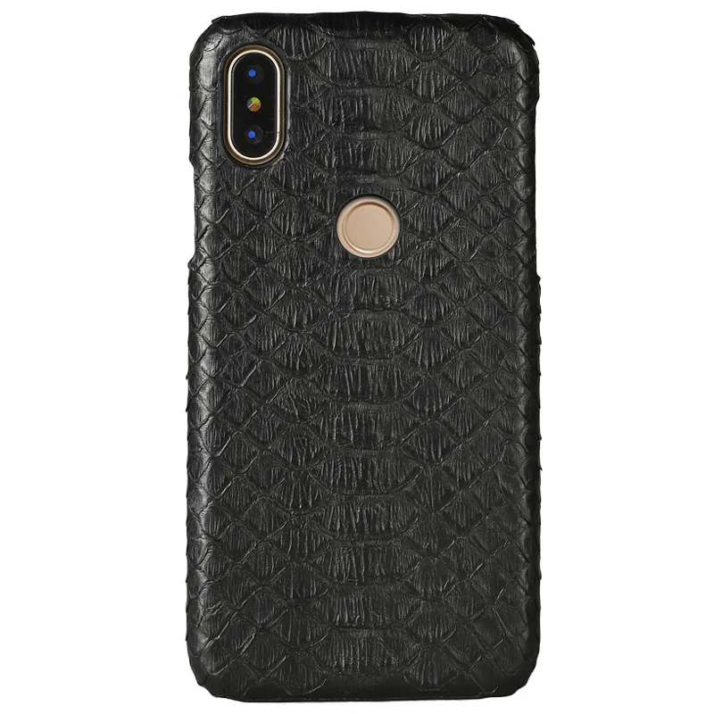 Genuine Leather Phone case For Xiaomi Mi Max 3 Mix 2S 6 8 A1 A2 Lite Natural Python Skin For Redmi Note 5 Pro 4X 5A 5 Plus