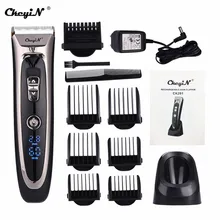 Professionelle Digitale Haar Trimmer Wiederaufladbare Elektrische Haar Clipper männer Cordless Haarschnitt Einstellbare Keramik Klinge RFC-688B 49