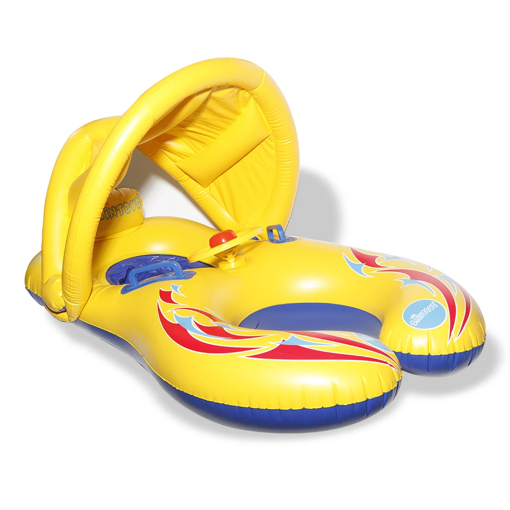 DMAR надувное кольцо для плавания для детей, родителей, с балдахином, лодка, бассейн, матрас, круг, пляж, лето, водные игры, вечерние игрушки