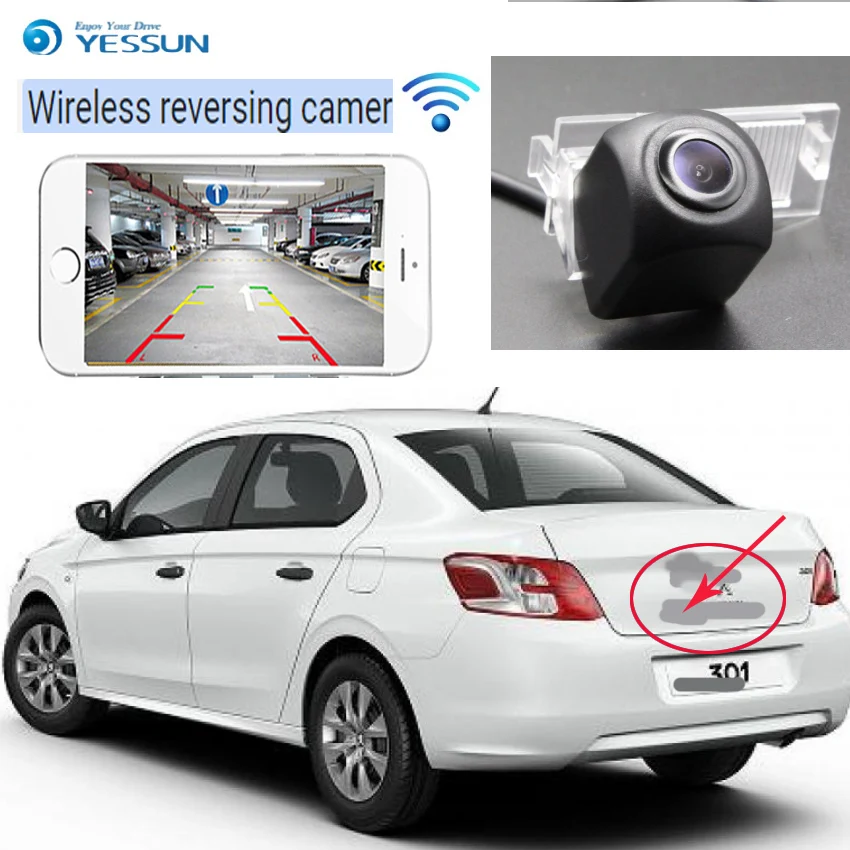 Wireless Car Rear View Camera For Peugeot 307 Hatchback 307CC Night Vision 