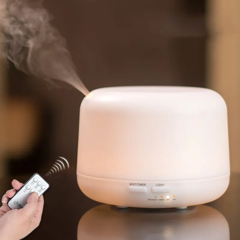 

AC 100-240V Remote Control Aromatherapy Essential Oil Diffuser 500ML Large Capacity Ultrasonic Air Aroma Humidifier