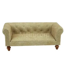 1/12 Масштаб Кукольный домик миниатюрная мебель ручной работы мягкая ткань диван