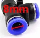 

Free Shipping 100PCS/LOT Pneumatic 8mm to 8mm Quick Connectors Push In Fittings T Joints
