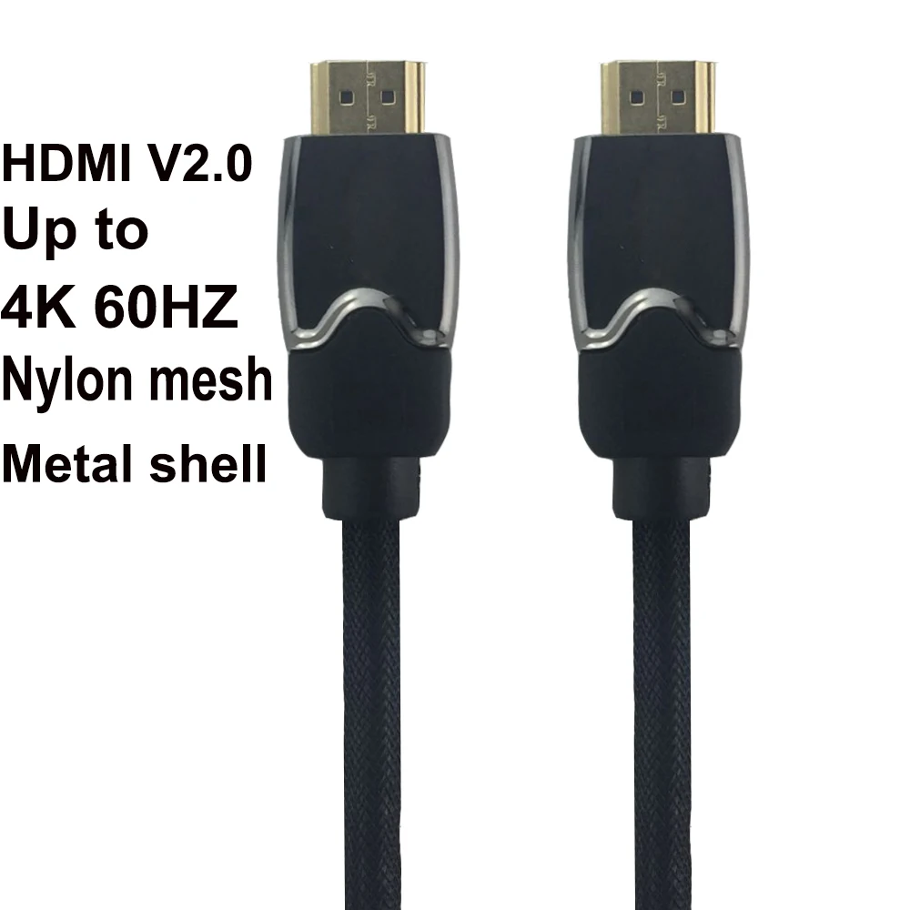 4K 60HZ HDMI 2,0 кабель 5M 10M шнур HDMI 2,0 A штекер 4k X 2K 1080P для PS4 pro dvd-плеер HDTV STB - Цвет: Metal shell and mesh