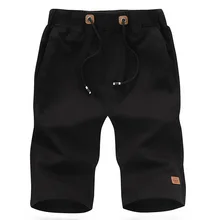 Мужские шорты кэжуал летние пляжные шорты Homme хлопковые Качественные однотонные удобные эластичные модные мужские шорты плюс размер M-5XL