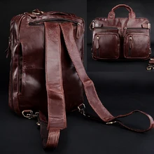 Высококлассный мужской рюкзак из натуральной кожи, модные рюкзаки, Мужская школьная сумка, многофункциональная сумка через плечо, сумка на плечо