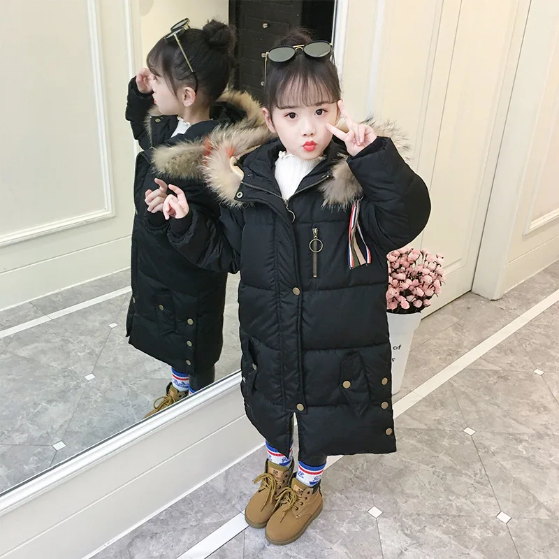 

Children's Winter Cotton Warm Jacket Kids Cotton-padded Jacket Clothes Jacket Park for Girl Hooded Thick Girls Winter Coat