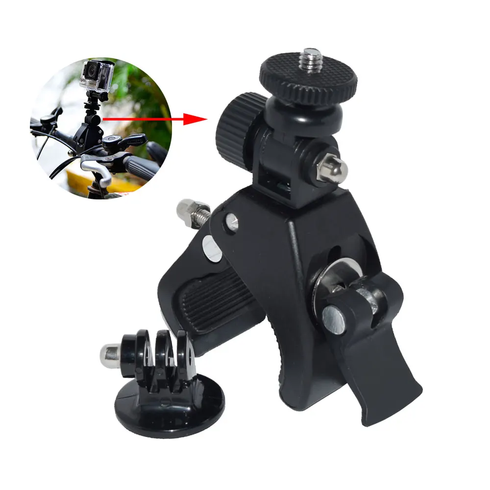 

Universal Bicycle Mount Holder Motorcycle Handlebar Handle Bar+Tripod Adapter for SJ8 SJ6 SJ7 H9R Yi 4K Sport Action Camera