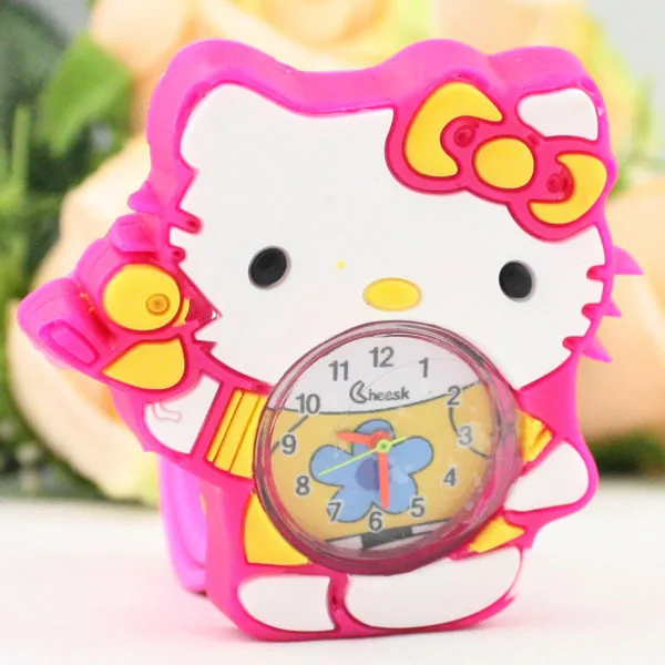 Hello Kat/модные часы с мультипликационным принтом; Разноцветные Милые Детские Кварцевые часы KT для мальчиков и девочек; ; производители
