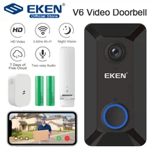 EKEN V6 смарт WiFi видео дверной звонок камера IP дверной звонок беспроводной домашний визуальный домофон приложение управление камера безопасности