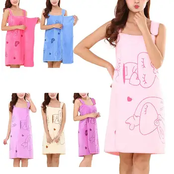 

Women Bathrobe Bath Robes Towel Bathroom Wearable Home Textile Towels Dress Quick Drying Beach Spa Nightwear Pajamas Sleeping