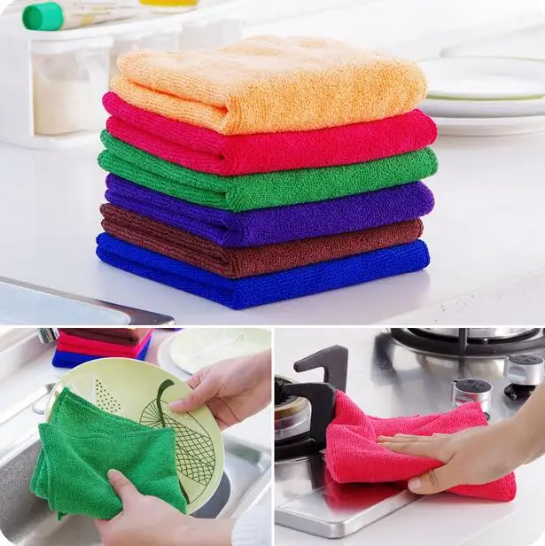 Wool Oil Waste absorbing Wash Cloth Bathroom Cleaning Cloth 4 Pieces