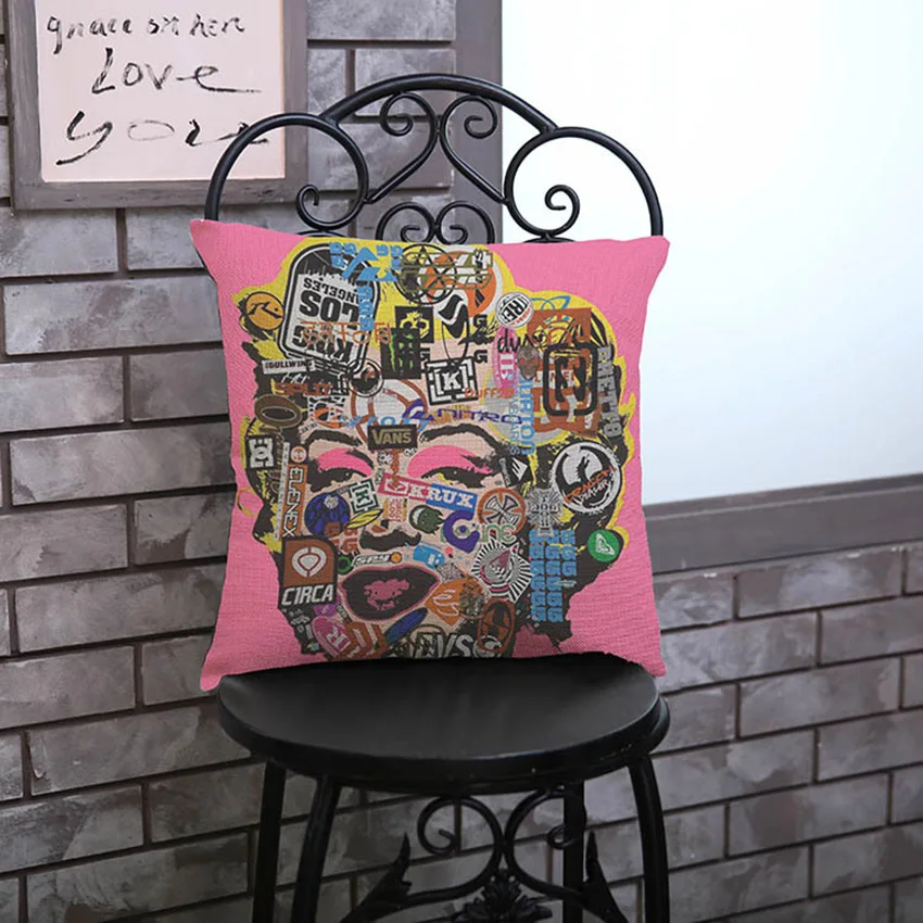 Pop Classic Cartoon Chapin Джеймс Дин. Подушка в стиле Хепберн Монро 45 х45 см|pillow 45x45cm|cushion