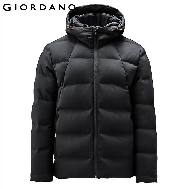 Giordano мужской пуховик из утиного пуха с капюшоном данная модель имеет широкий