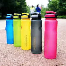 Botella de agua Agua Botella de 1000 ml De Plástico Botella de Agua de Los Deportes Taza Espacio Bici Al Aire Libre Ciclismo Beber Agitador Botellas de Infusión de Frutas Botellas Para Agua Garrafa De água