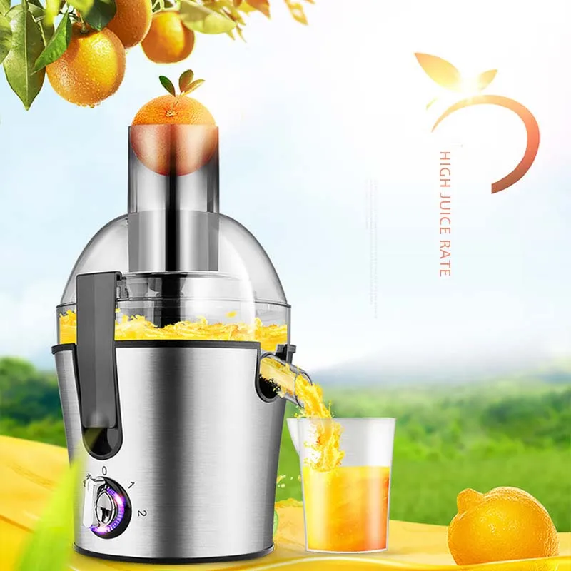 

New Multifunctional Household Large Capacity Stainless Steel Round Fruit and Vegetable Juice Machine Slag Juice Separation Sale