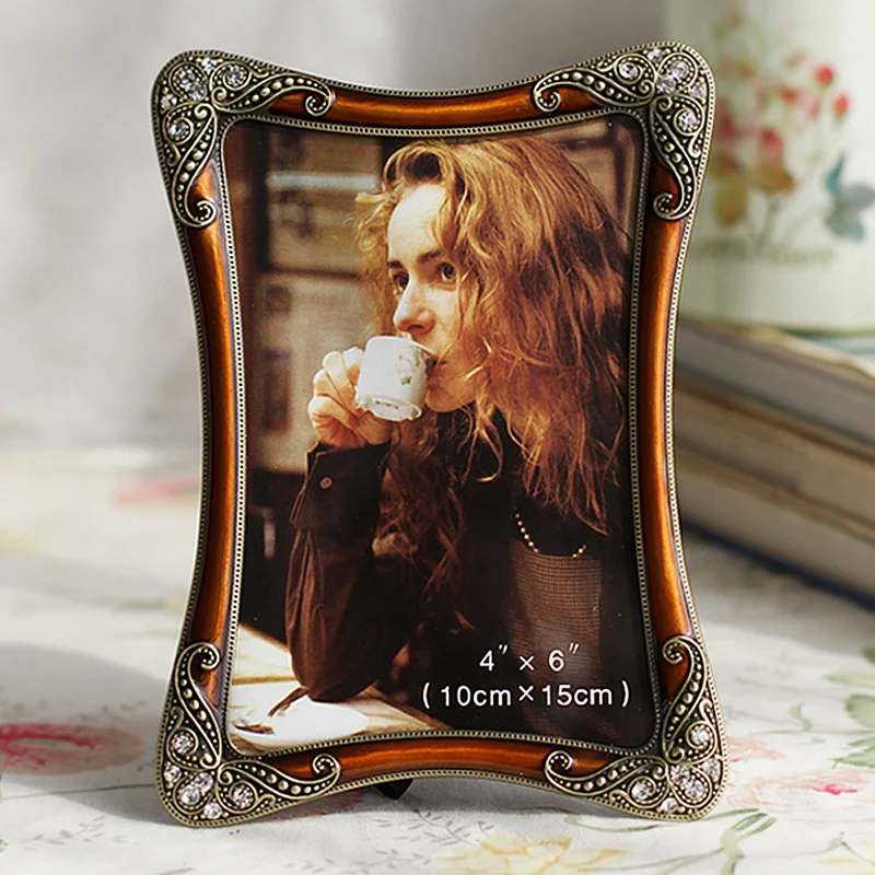 Hot Sale Vintage Photo Frame Wedding Gift Metal Alloy Wedding Picture