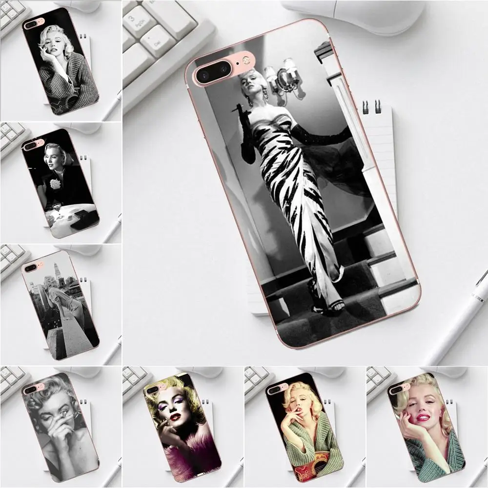 2018 Мэрилин Монро курительные мягкие ТПУ чехлы Капа для iPhone 4 4S 5 5C SE 6 6S 7 8 Plus X XS Max XR