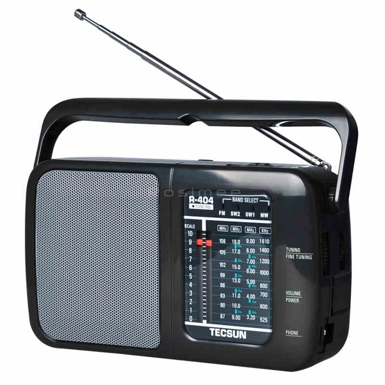 TECSUN R-404 высокая чувствительность FM радио mw и SW ресивер FM-WM SW1 SW2 всех диапазонов со встроенным Динамик Портативный радио