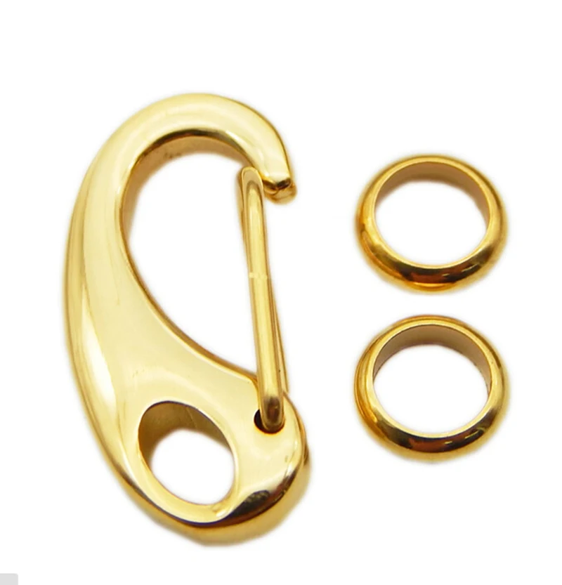 2set Stainless Steel D Shape Lobster Clasps Hooks For Bracelet With 2Rings Gold/Silver Tone Connectors Jewelry Making F3907 | Украшения и