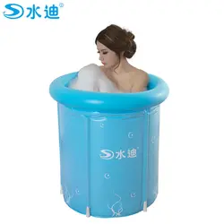 Небольшой размер взрослых складной теплая ванна баррель внутренняя сеть дети ПВХ надувные Портативный дети ванной 60cx70cm