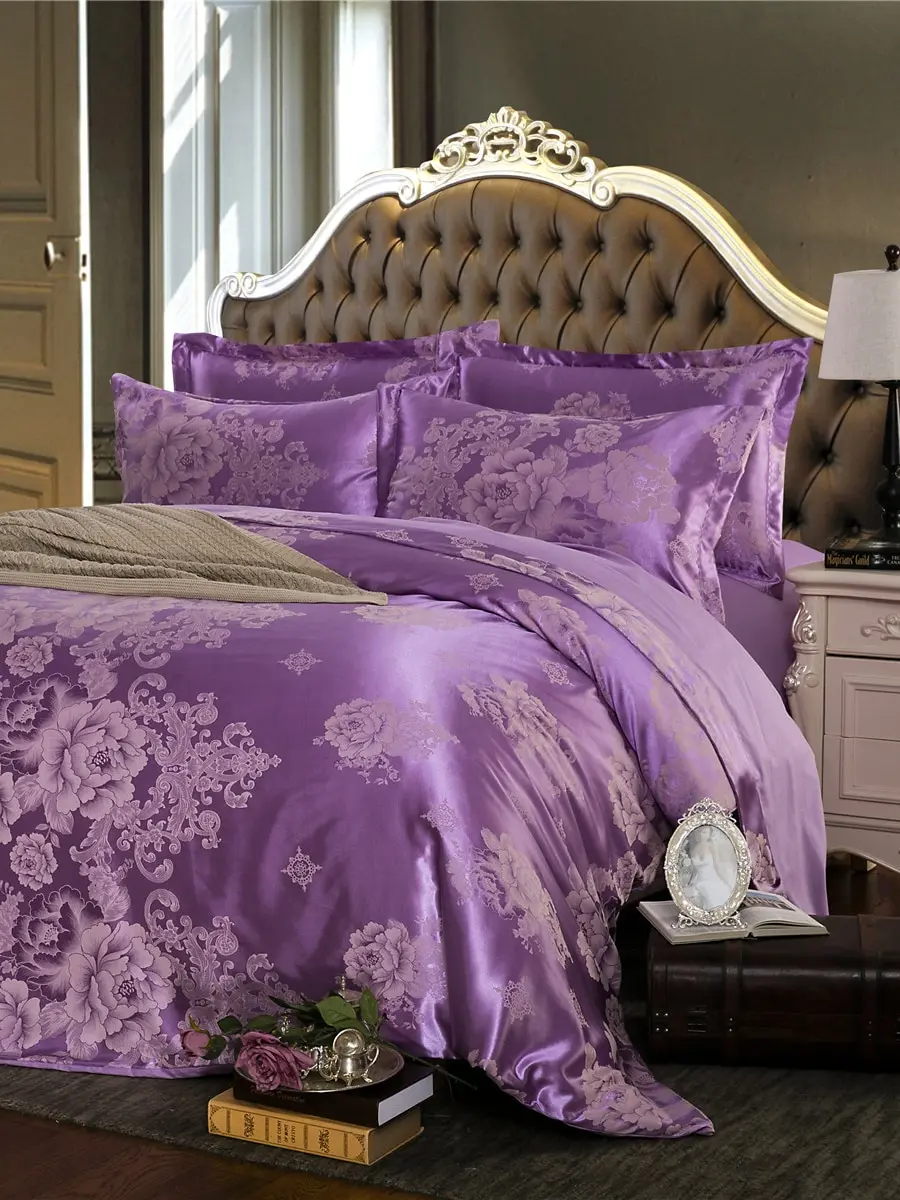 

4Pcs Duvet Cover Set Modern Simple Style Cozy Supple Bedding Set